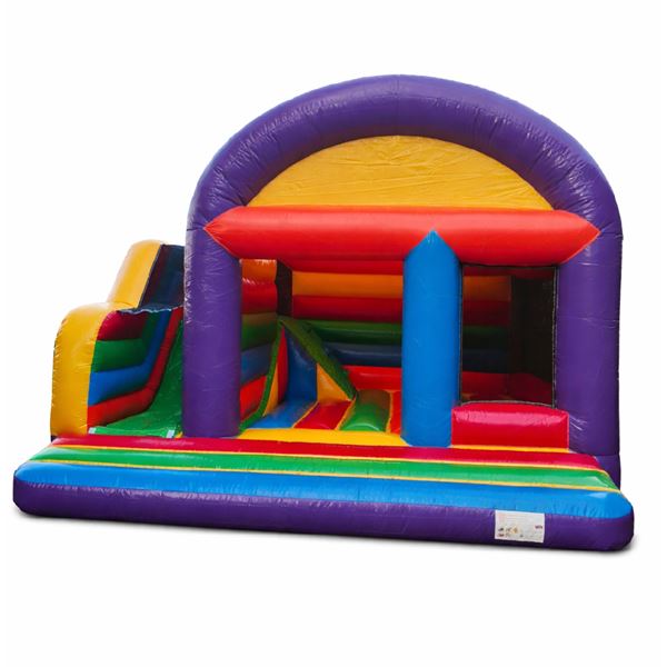 springkussen huren met dakje springkussen regenboog huren